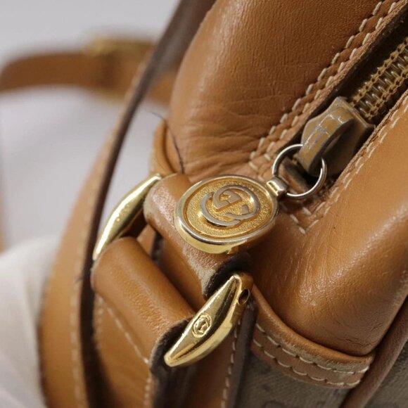 GUCCI Micro GG Supreme Web Sherry Line Shoulder Bag PVC Beige Red Auth th5563 - Picture 7 of 16